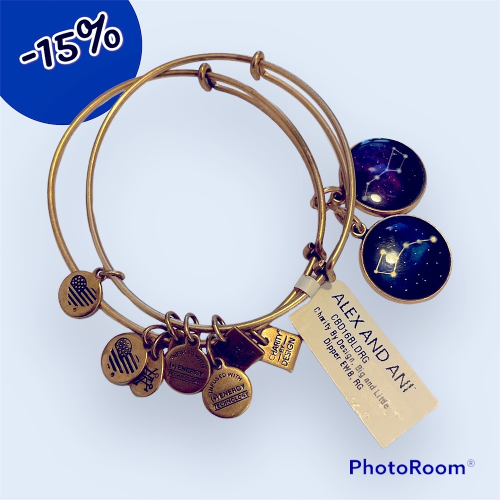 Alex and Ani Expandable Bangle for Women, Big and Little Dipper Charm